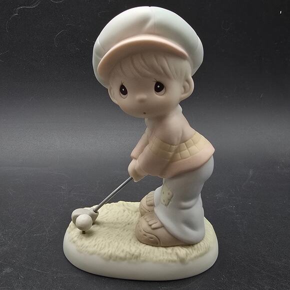 Precious Moments Golfer Figurine 1994 Lord Help Me To Stay On Course - Picture 6 of 6